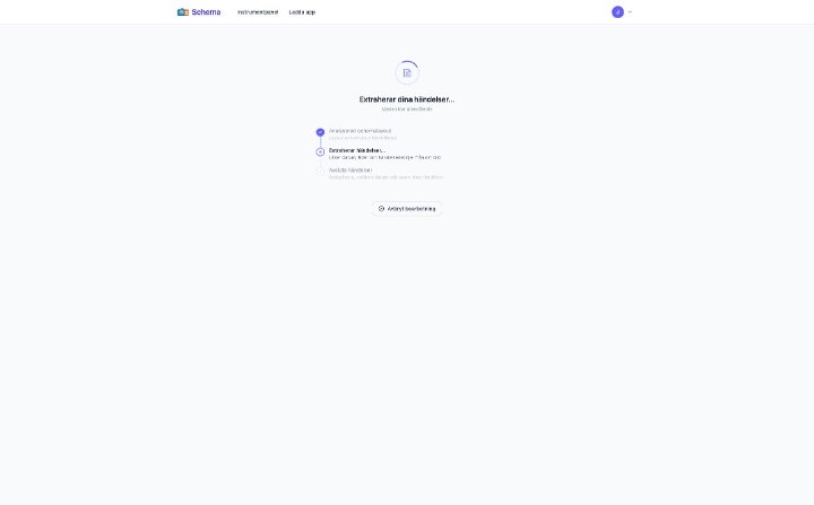 Scheduli AI extracting events from an uploaded schedule